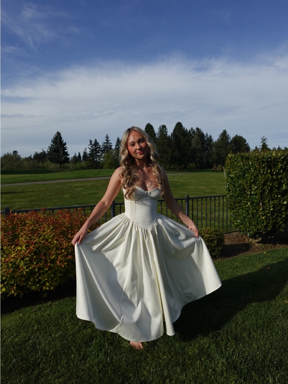 House of CB Strapless Ivory Corset Midi Dress - Picture 9 of 9